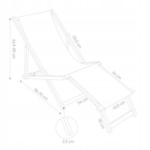 Leżak Drewniany z Podnóżkiem na Balkon Taras Ogród Plażę Nadruk Wzory Mix na Arena.pl