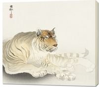 Obraz 100x90cm Tiger, Koson Japoński Vintage do Salonu