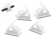 samoprzylepny uchwyt przewodu zapinany biały 4 szt