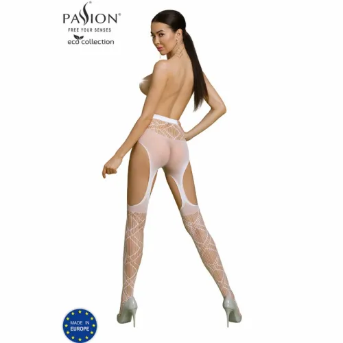 passion eco collection bodystocking eco s005 biały - ekologiczny model na Arena.pl