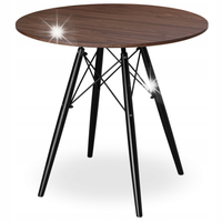 STÓŁ OKRĄGŁY NOWOCZESNY LOFT KAWOWY DSW MDF KUCHNIA SALON JADALNIA 80 cm