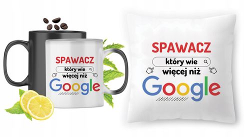 Dla Spawacza Zestaw Kubek Magiczny + Poduszka Z Nadrukiem Ze Zdjęciem na Arena.pl