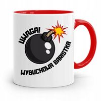 Dla Baristy Baristki Kawiarki Kubek Czerwony Z Nadrukiem Ze Zdjęciem