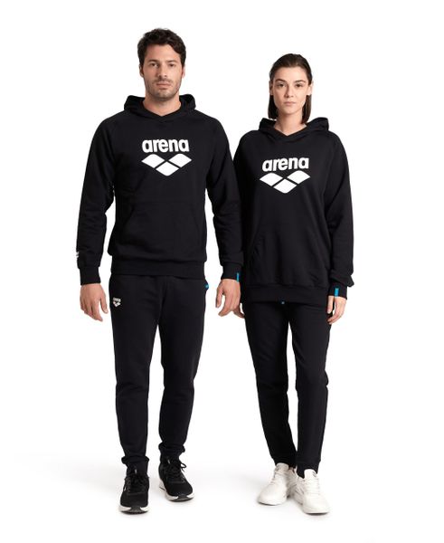 Bluza z kapturem męska damska kangurka ocieplana bawełniana Arena Black XXL zdjęcie 5