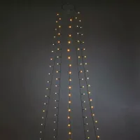 Lampki choinkowe 6 zwisów 80 ciepłych białych LED na 3 baterie AA dla przytulnej atmosfery