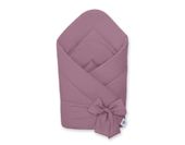 Dwustronny rożek dla niemowląt miękki bawełniany z wiązaniem - retro róż