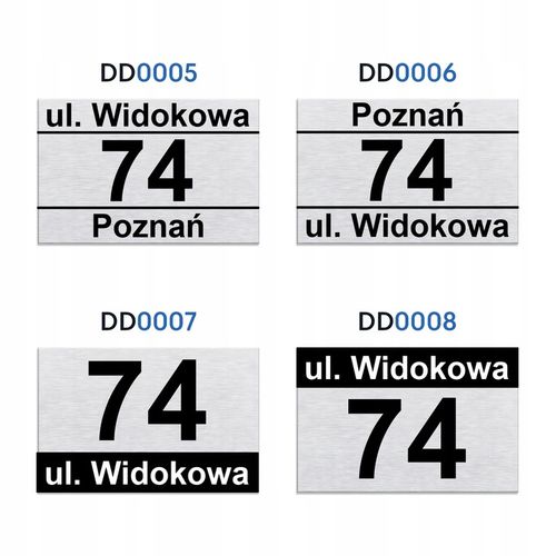 Nierdzewny Numer Na Dom Tabliczka Adresowa z Numerem Domu 32x21 cm na Arena.pl