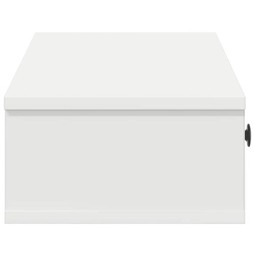 Półka ścienna z szufladami, biała, 100x37,5x19 cm na Arena.pl