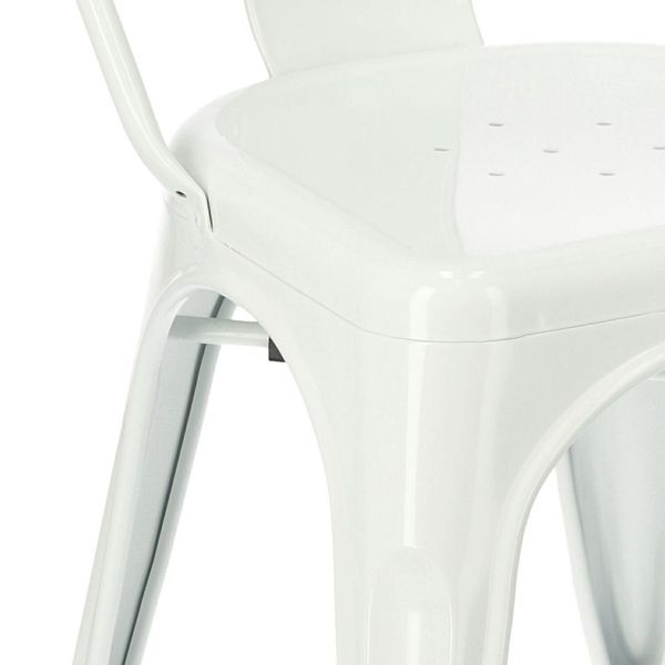 Krzesło Paris białe inspirowane Tolix zdjęcie 12