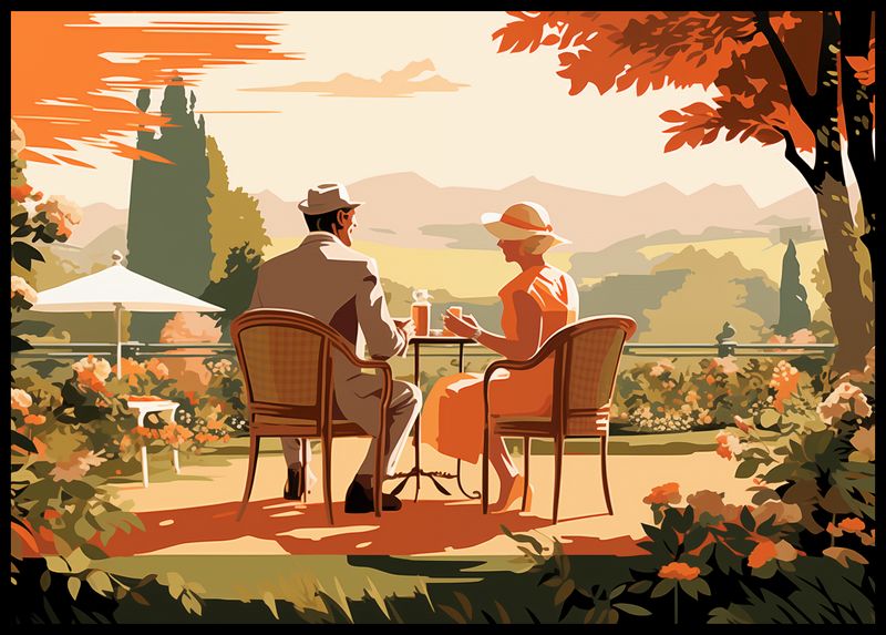 Plakat 84x59,5cm Retro Randka zdjęcie 2