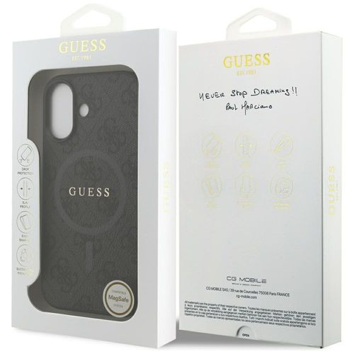 Etui Guess 4G Ring Classic Logo MagSafe do iPhone 17 czarny na Arena.pl