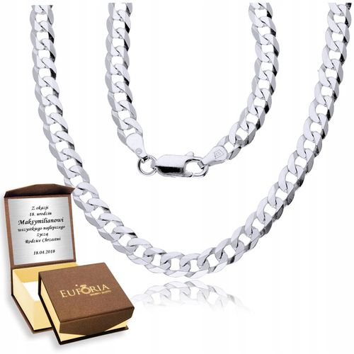Srebrny Łańcuszek 925 Męski Szeroki Gruby dla mężczyzny PANCERKA na Arena.pl