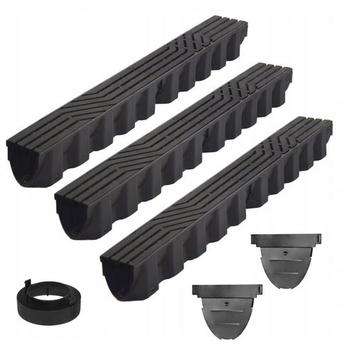 Odpływ liniowy do Garażu 3m x96x87mm do 1,5 Tony SLIM Kratka Czarna Z na Arena.pl