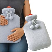 Duży termofor gumowy w pokrowcu ogrzewacz pluszowy w sweterku na wodę XXL