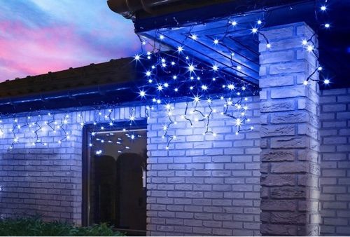 GIRLANDA 100 LED ZEWNĘTRZNA NIEBIESKIE STAŁE FLASH na Arena.pl