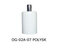 OPRAWKA E27 OSŁONKA DEKORACYJNA METALOWA BIAŁA POŁYSK + CHROM