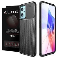 etui do realme 9i alogy rugged armor obudowa tpu carbon black + szkło
