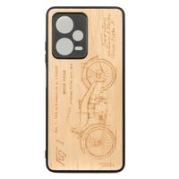 Drewniane Etui Bewood Redmi Note 12 5G HARLEY PATENT ANIEGRE