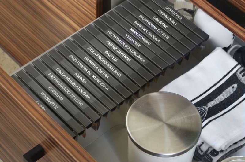 Przyprawnik oraganizer do przypraw COMBO wysoki czarny + gratis zdjęcie 6