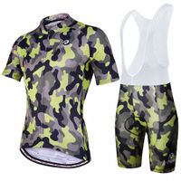 Zestaw Rowerowy Kolarski MĘSKI Koszulka Spodenki Żelowe Z SZELKAMI PRO 6XL