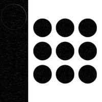 Samoprzylepne Zaślepki Meblowe Melaminowe Czarny fi 20 mm 9 szt ZM008