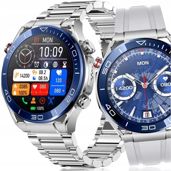 SMARTWATCH ZEGAREK MĘSKI POMIAR EKG GLUKOZA CIŚNIENIE TEMPERATURA HRV BMI zdjęcie 9