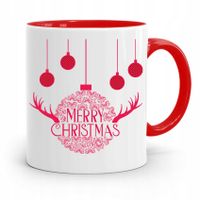 Kubek Czerwony Świąteczny Pod Choinkę Na Mikołaja Z Nadrukiem Ze Zdjęciem