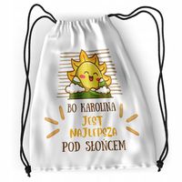 Plecak Dla Karoliny Sportowy Szkolny Worek Torba Z Nadrukiem Ze Zdjęciem