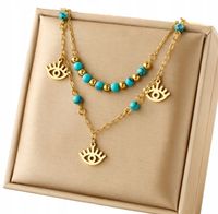 Naszyjnik Złoty Celebrytka Damski 18K Pozłacany Boho 316L Stal Chirurgiczna