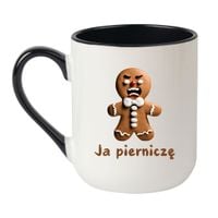 KUBEK "JA PIERNICZĘ" Wzór - Elegant Biało-Czarny 330 ml