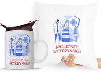 Zestaw Poduszka + Kubek Prezent Dla Weterynarza Z Nadrukiem Ze Zdjęciem