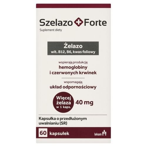 Szelazo + Forte Żelazo Witaminy B12 B6 60 kapsułek na Arena.pl