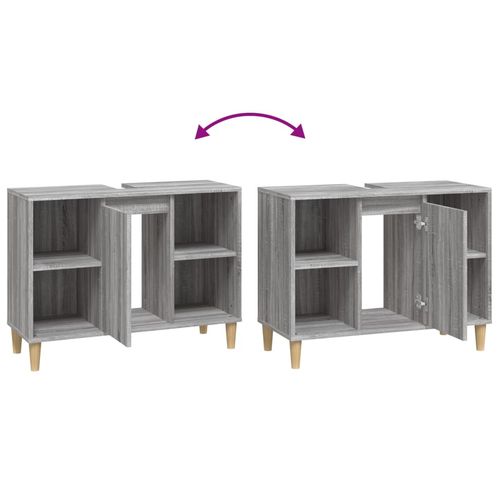 Szafka pod umywalkę, szary dąb sonoma, 80x33x60 cm na Arena.pl