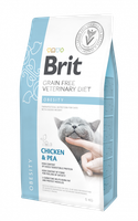 brit grain free veterinary diet cat obesity kurczak z groszkiem 2kg