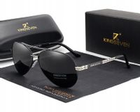 OKULARY przeciwsłoneczne AVIATOR PILOTKI uv400 BOX PREMIUM Etui Zestaw