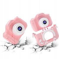 APARAT CYFROWY DLA DZIECI FULL HD 1080p KAMERA GRY | RÓŻOWY ZESTAW XXL