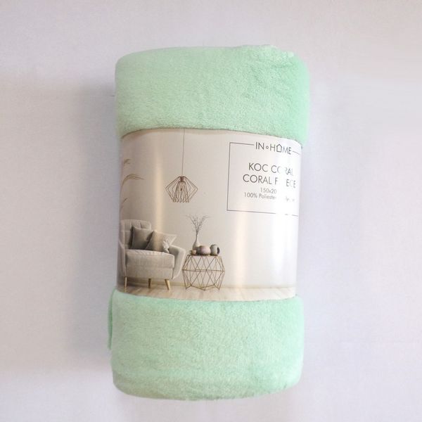 Koc 150x200cm mikrofibra- MIĘTOWY zdjęcie 2