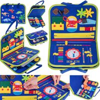 TABLICA MANIPULACYJNA SENSORYCZNA MONTESSORI XXL KSIĄŻKA EDUKACYJNA NAUKA