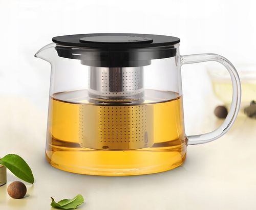 SZKLANY DZBANEK ZAPARZACZ DO HERBATY ZIÓŁ STALOWE SITKO 1,5L na Arena.pl