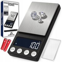 DOKŁADNA WAGA JUBILERSKA 500g 0,01g PRECYZYJNA KUCHENNA DOMOWA PODŚWIETLANA