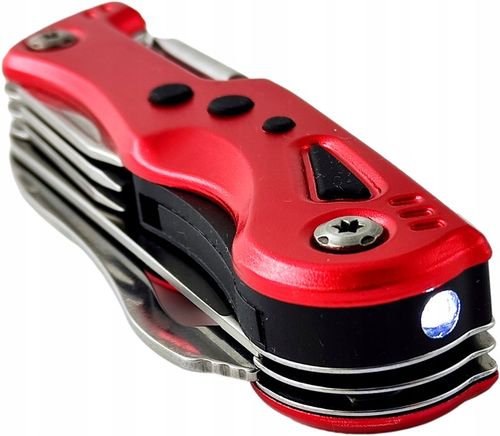 NÓŻ MULTITOOL SCYZORYK z LATARKA LED WIELOFUNKCYJNY 12w1 NOŻYK na Arena.pl