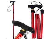 Laska inwalidzka ortopedyczna aluminiowa składana