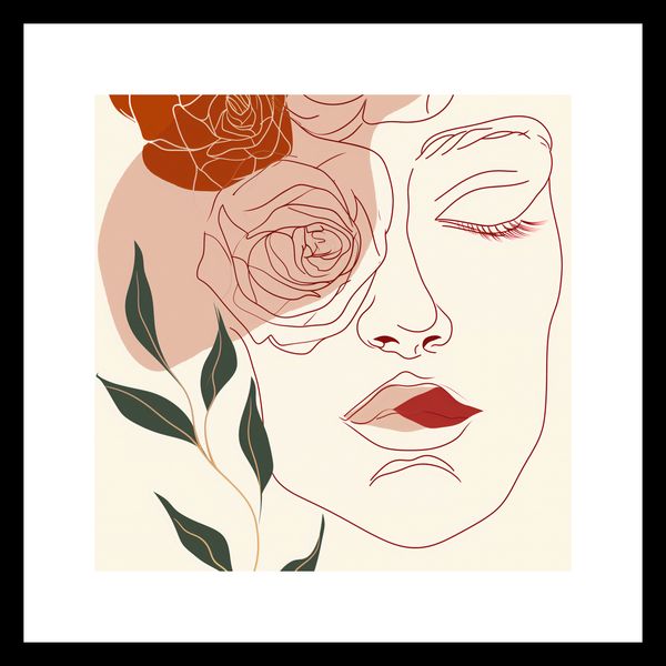 Plakat 20x20cm Beż i Twarz zdjęcie 3