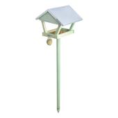 Karmnik dla ptaków drewniany na nóżce Budka