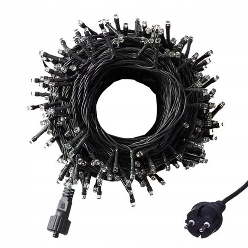 Lampki Choinkowe 1000 LED 72 m Białe Ciepłe Flash Zewnętrzne Wewnętrzne na Arena.pl