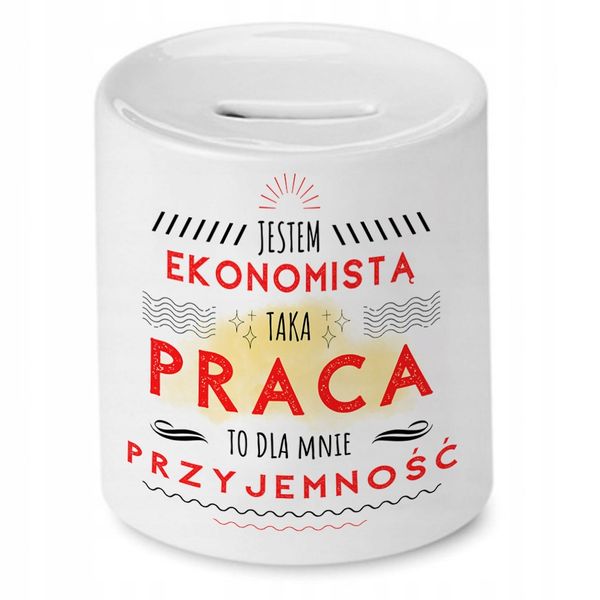 Skarbonka Dla Ekonomisty Na Urodziny Na Prezent Z Nadrukiem Ze Zdjęciem zdjęcie 1