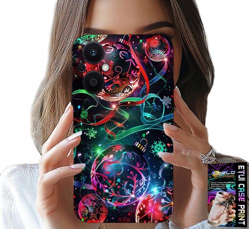 ETUI DO OPPO RENO8 LITE 5G - ŚWIĄTECZNE BOMBKI, CHOINKA, CASE + FOLIA na Arena.pl