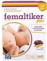 Femaltiker Plus, Smak czekoladowy, 12 saszetek + 2 gratis