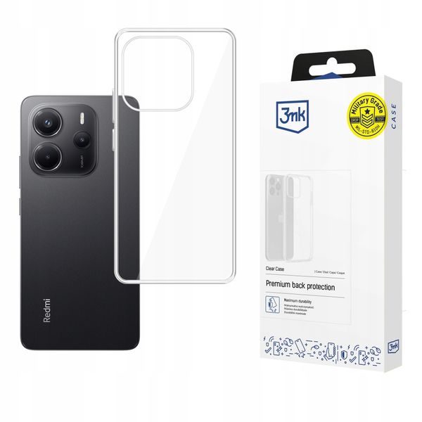 Silikonowe etui na Redmi Note 14 4G - 3mk Clear Case zdjęcie 1