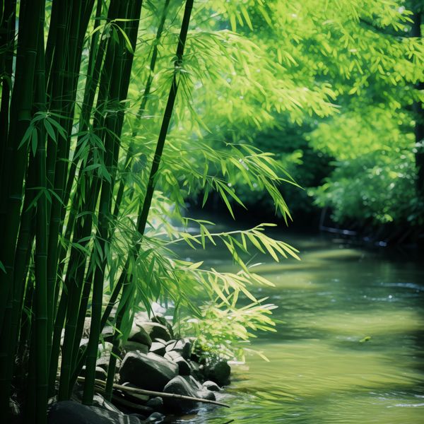 Plakat 60x60cm Spokój Bambusów zdjęcie 1